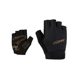 Ziener Damen CRISSI Fahrrad-/Mountainbike-/Radsport-Handschuhe | Kurzfinger - atmungsaktiv/dämpfend, Black.Gold Art, 7