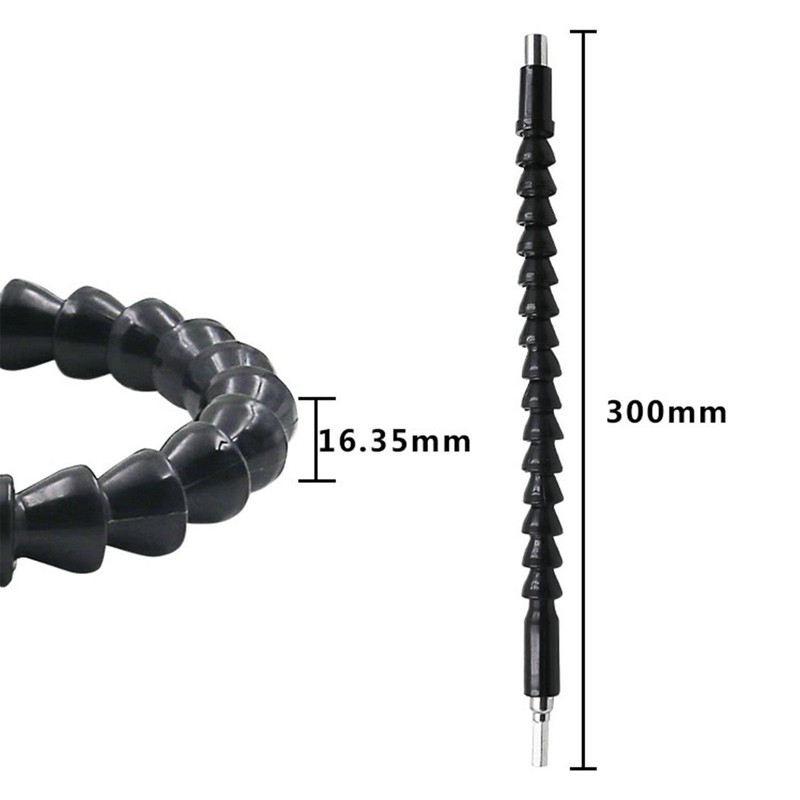 HALJIA 2pcs Flexible Shaft 300mm (12") Screwdriver Power Bit Drill