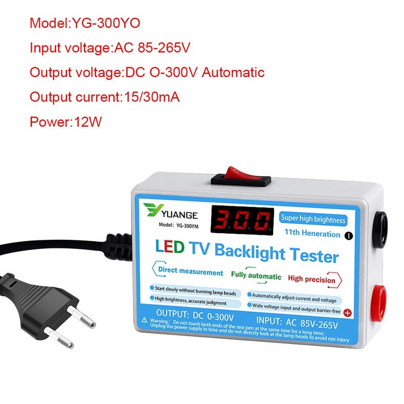 LED TV Backlight Tester, 0-300V Adaptive Voltage Multipurpose Backlight Tester,
