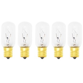 5 Replacement Light Bulbs for GE JVM1540DN1WW, GE JVM1540DN1BB, GE HVM1540DN1BB, GE WB36X10003, GE JVM1750SM1SS, GE JVM1540SP1SS, Hotpoint RVM1535DM2BB, GE JVM1540SN1SS, GE JVM1540DP1WW