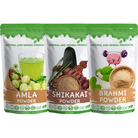 Shikakai Amla Brahmi Powder for Hair Care Combo - 100Gram (Pack of 3)