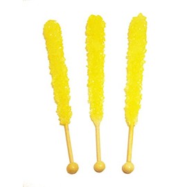 SP Enterprises Yellow Rock Candy on a Stick, 36 Count