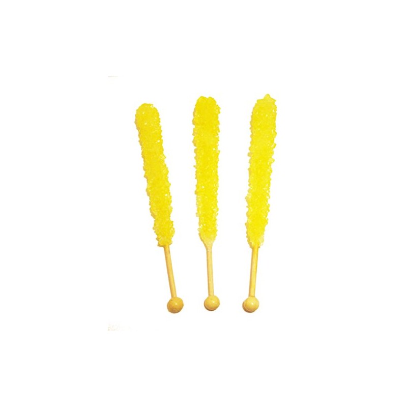 SP Enterprises Yellow Rock Candy on a Stick, 36 Count