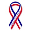 Support Our Troops Red, White, and Blue Mini Ribbon Magnet