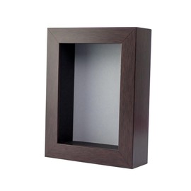 CountryArtHouse 5x7 Brown Shadow Box Frame with A 1 3/4" Usable Depth Includes Grey Acid-Free Backing, UV Resistant Acrylic, & Hanging Hardware