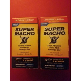 Super Macho 2 PACK HIGH POTENCY SUPER MACHO ENERGY TABLETS 50CT