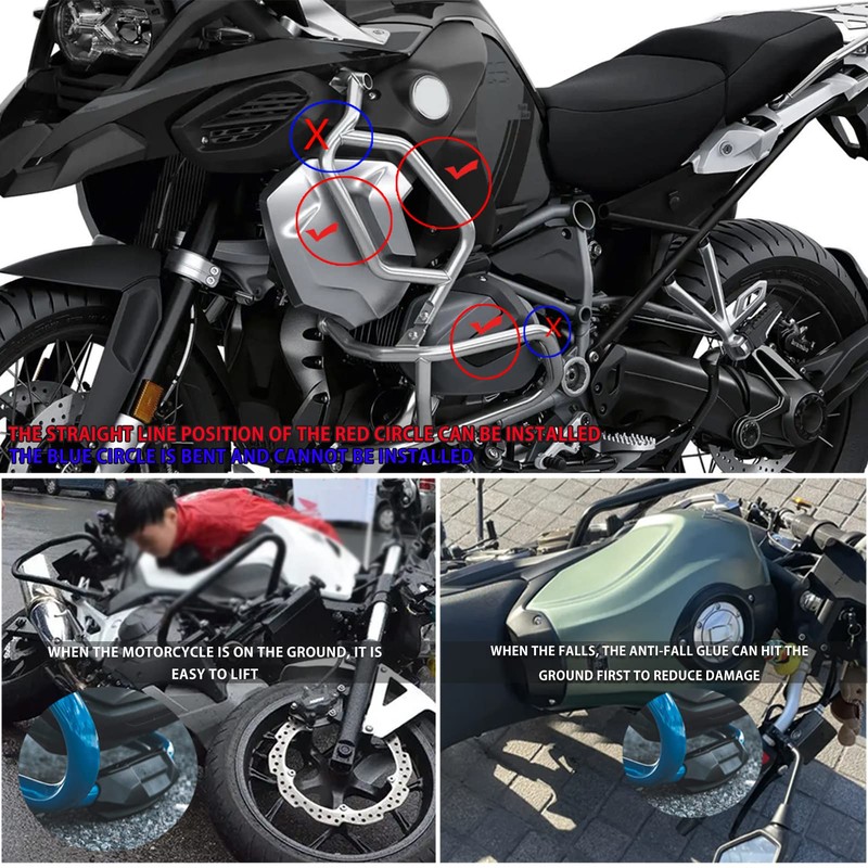 Engine Guard Bumper Crash Bar,Universal 22mm 25mm Motorcycle Engine Guard