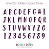 Lettering Font Stencil (Snail Scribbles Font - 20mm Tall) -
