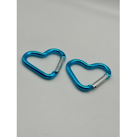 Heart Shaped Keychain Clips Heavy Duty Carabiner Aluminum Alloy Carabiner Clip Spring Snap Hook Holder Lightweight Aluminum Alloy Keychain Clip Backpack Carabiner Rustproof - blue