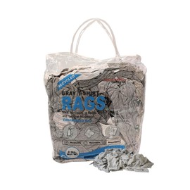 SupremePlus Recycled Gray T-Shirt Cleaning Rags – Shop Bulk Rag in (4 lbs. Bag), Reusable 100% Cotton Dusting & Polishing Cloth, Cloths for Wiping House, Gun, Dust, Wood, Paint, Oil, Window, & More