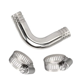 Yoebor Stainless Steel 304 Sanitary Hose Barb 90 Degree Elbow Fitting, 1-1/4" Barbed x 1-1/4" Barbed 90-Deg Ell, 1pc