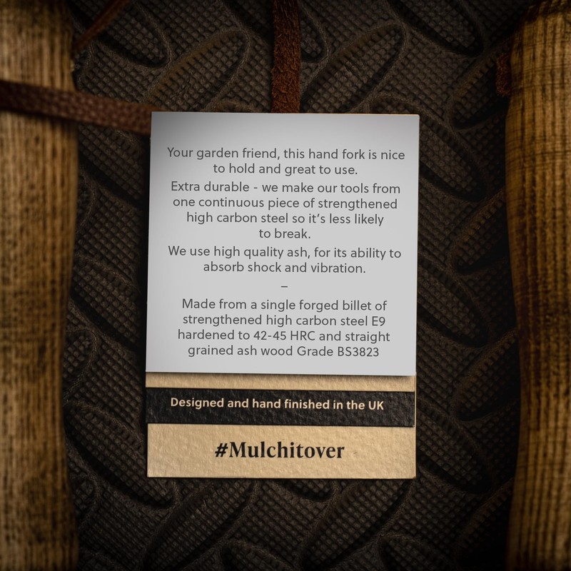 Mulch Ash Handle Garden Hand Fork High Carbon Steel Shaft