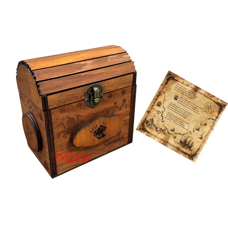 SOUCCESS Puzzle game treasure box – wooden game – for