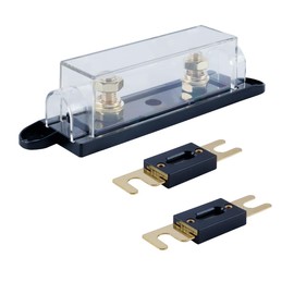 Fasizi 1 PCS ANL Fuse Holder and 2 PCS Replacement for 32V Ceramic Stud ANL Fuse 25A 35A 40A 50A 63A 70A 80A 100A 125A 200A 225A 250A 300A