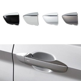 CZShiYue Car Front Right Exterior Door Handle Lock Cover Fit for VW Jetta7 A7 for mk7 2019 2020 2021 2022 2023 17A837879 17A837880 Door Handle Cover Silver with Electroplating Strip