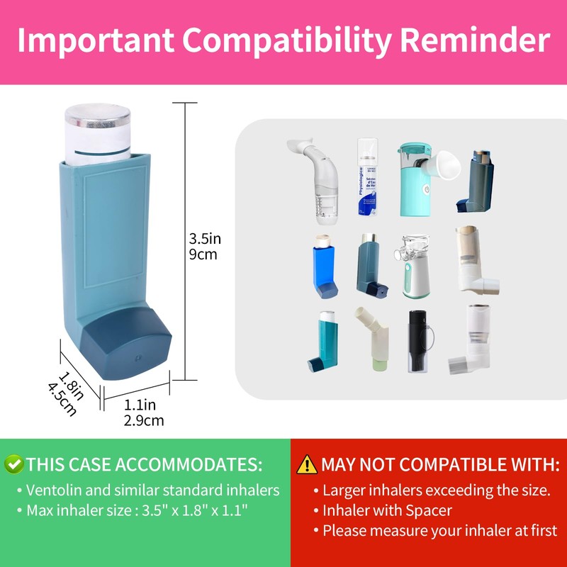 Asthma Inhaler Holder Case – Hard Shell Travel Storage Case,