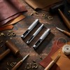 3Pcs Silver Grommets Hole Punch, Steel Hollow Leather Punch Set,