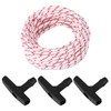 3pcs Gas Engine Handle & Pull Cord, 0.20 Inch Thick