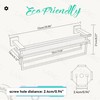 LANC Bathroom Glass Shelf with Towel Bars 20-Inch Floating Tempered