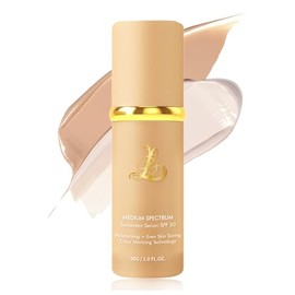 BASE DE MAQUILLAJE VERSÁTIL 4 EN 1: Base de maquillaje líquida con protector solar FPS 50, corrector y humectante. Se ajusta automáticamente al tono d