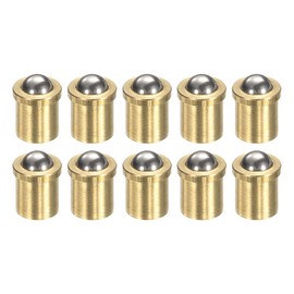 sourcing map 10pcs Ball Point Spring Plungers 4x5mm Brass Precision Positioning Beads Ball Spring Plungers Ball Catch Latch for Door Cupboard Mechanical Devices Clamps Furniture