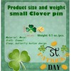 Tichso 25/50/100pcs St. Patrick's Day clover lapel pin Clover pin