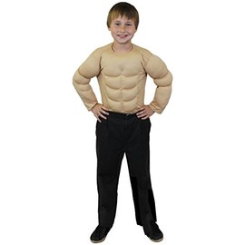 Childrens Muscle Chest Superhero Fancy Dress Top