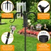 OZMI Double Shepherds Hook for Outdoor, 94 Inch Adjustable Heavy