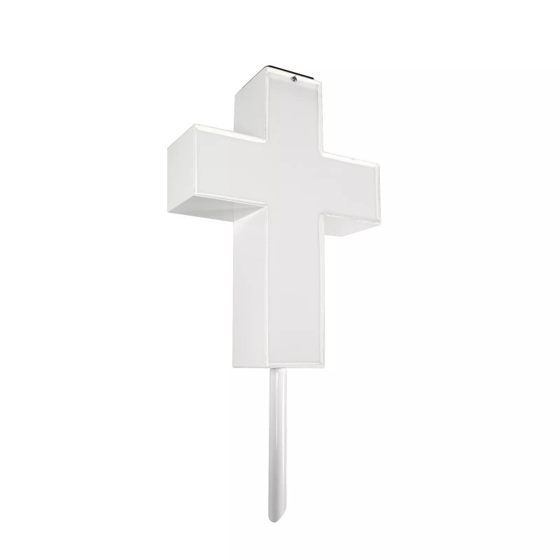 FixtureDisplays Solar Lighted Cross Solar Power Cemetery Cross Grave Memorial