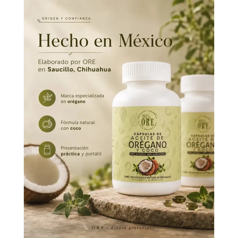 ORE - Aceite De Orégano Y Aceite De Coco En