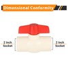 1-Pack HeSun Slip CPVC Ball Valve, 2" Socket x 2"