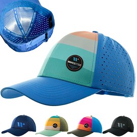 WAVESETTER Beach Trucker Hats for Men | Women | Boys | Girls Snapback Caps for Surfing, Beach, Running, Fishing, Boating | Lightweight, Breathable | Curved Brim