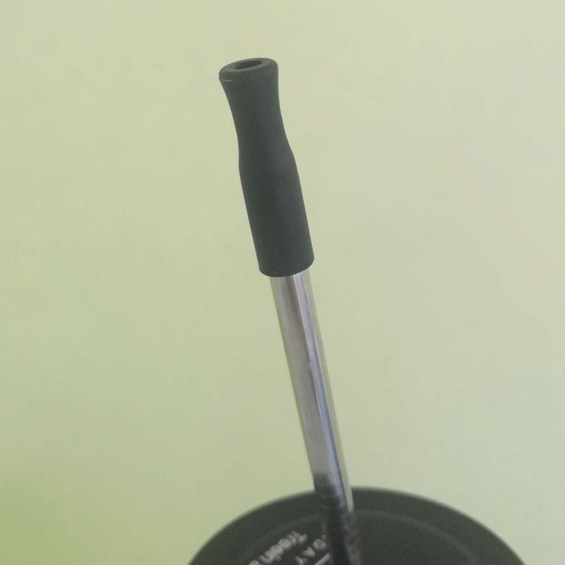 Accmor 44 Pcs Reusable Straws Tips, Black Silicone Straw Tip