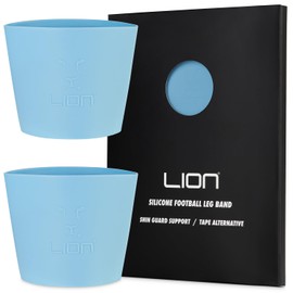 Silicone Soccer Leg Bands for Adults & Older Kids - Tape Alternative to Hold Shin Guards in Place - Variety of Colours to Match Your Team Uniform (Sky Blue)