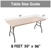 Smiry Rectangle Picnic Table Cover, Waterproof Elastic Fitted Table Covers