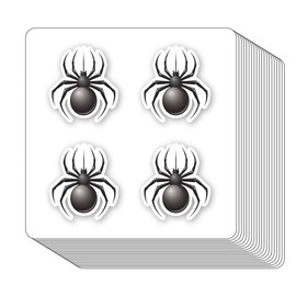 Calcomanías de araña de 1 pulgada para álbumes de recortes, arte, manualidades, bricolaje para niños, diario, paquete de 80