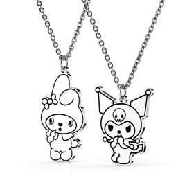 Yooborn Cute Cartoon BFF Necklace 2 Best Friend Pendant Jewelry Gifts Set 2 Pcs Friendship Necklace 2 for Daughter Son Sister Bestfriend.