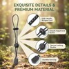 4 Pack Black Backpack Hiking Pole Holder Straps, Adjustable Elastic