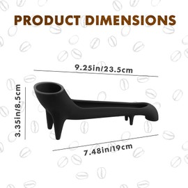 Espresso Machine Water Tank Funnel - Coffee Machine Silicone Funnel & Quick Access Water Funnel for Breville Espresso Machine, Long Funnel Food Grade Espresso Machine Accessories (Black)