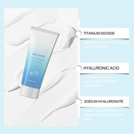 Feuchtigkeitsspendende Sonnencreme mit SPF 50+, Sunscreen, Hochwirksamer UV-Schutz für lang anhaltende Hautpflege, Leichte und Nicht Fettende Textur, Ideal für den Täglichen Gebrauch
