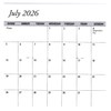 3 Year 2026 2027 2028 Pocket Calendar Planner with Note