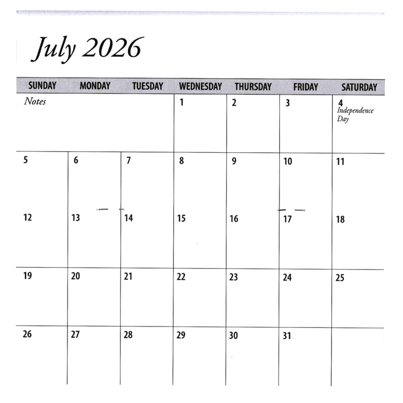 3 Year 2026 2027 2028 Pocket Calendar Planner with Note