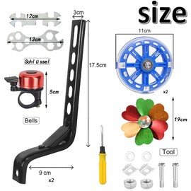 Anyingkai Stabilisers, bicycle stabilisers for children, stabilisers for children's bicycle, auxiliary wheels for adults, stabilisers for adults, auxiliary bike children's bicycle, green