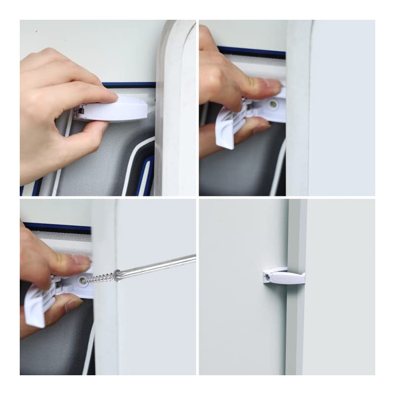 RVGUARD RV Door Holder, 5Pcs White Camper Door Holder, Keep