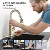 Gold Kitchen Faucet with Sprayer,Single Handle Kitchen Sink Faucet with