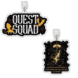 Set 2Pcs I'm The Sky And The Power Of Every Storm That Has Ever Been,Quest Squad Kindle Charms Dust Plug Charm 1.5 Inches Fourth Wing Quotes Dragon Fantasy Bookish Lightning/Type C Acrylic Material