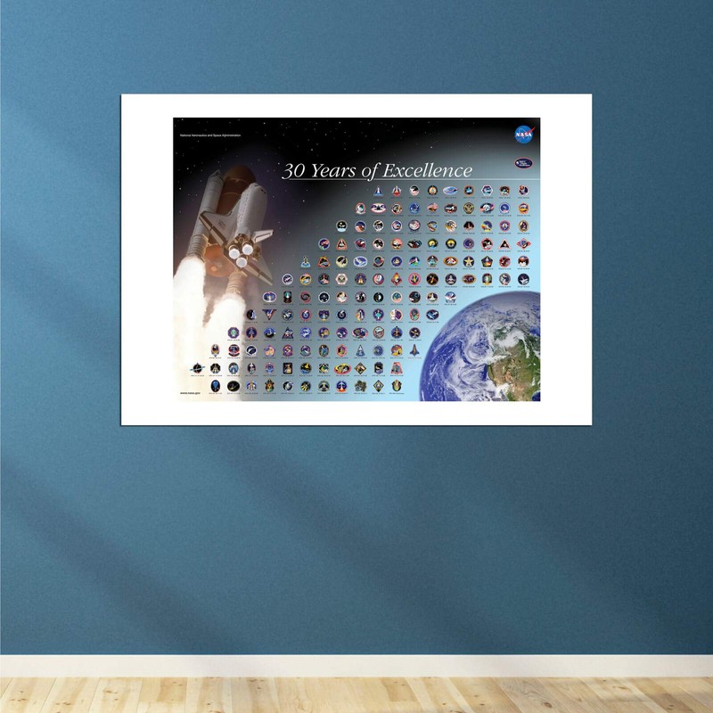 Spiffing Prints NASA - Mission Patch Poster - Small -