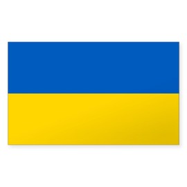 CafePress Flag of Ukraine Sticker Rectangle Bumper Sticker Car Decal