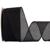 AVANAVA Black Burlap Ribbon, 2-1/2 Inch x 20 Yard, Wired