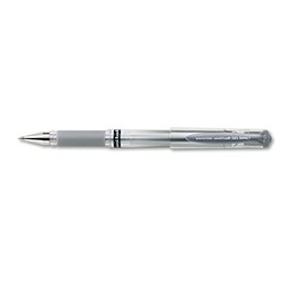 uni-ball 60658 Uniball Gel Impact Roller Ball Capped Gel Pen, Silver Metallic Ink, Medium